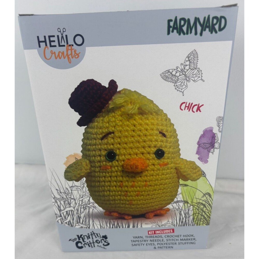 Knitty Critters Piglet Crochet Kit Farmyard Amigurumi DIY Complete CC004 New